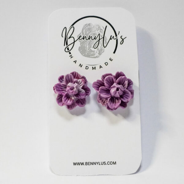 Bloom Earrings - Marble