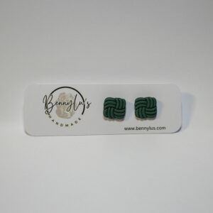 Aloria Earrings - Dark Green