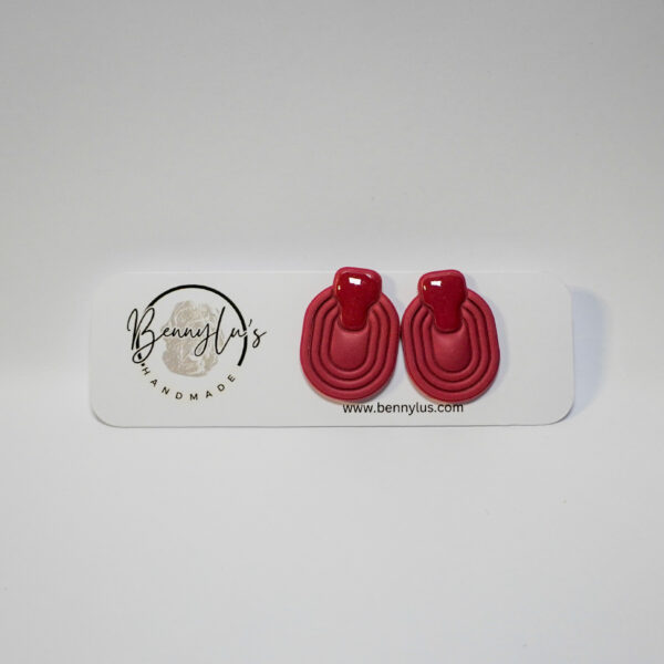 Neyra Earrings - Burgundy