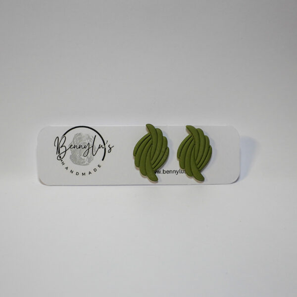 Elyra Earrings - Olive